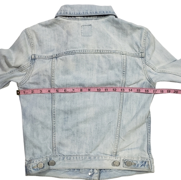 Gap Denim Jean Jacket Size XS Light Blue Wash 100% Cotton Fitted Y2K Classic - Picture 13 of 14